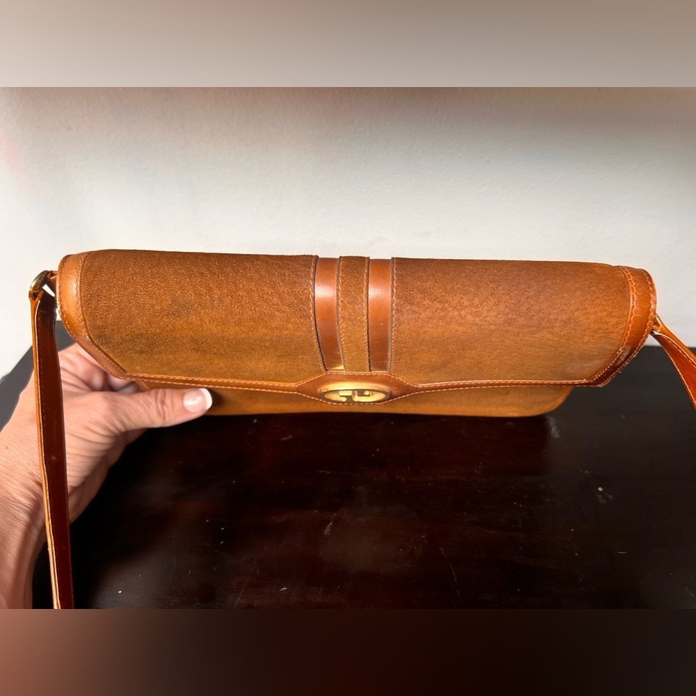 Vintage Gucci 1960s gold hardware Brown Leather Shoulder purse Bag collectible - Picture 8 of 16